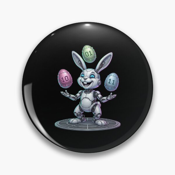 Item preview, 01 10 11 Binary Code Robot Bunny Programmer Tech designed and sold by FormalDehyena.