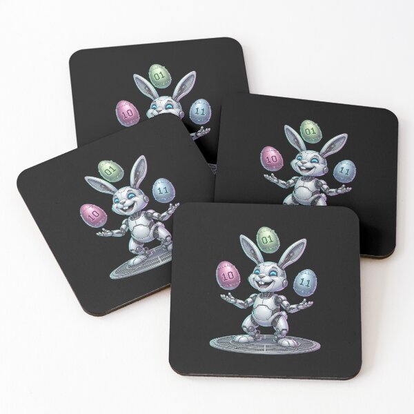 Item preview, 01 10 11 Binary Code Robot Bunny Programmer Tech designed and sold by FormalDehyena.
