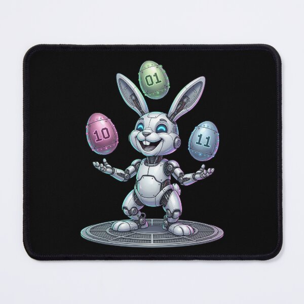 Item preview, 01 10 11 Binary Code Robot Bunny Programmer Tech designed and sold by FormalDehyena.