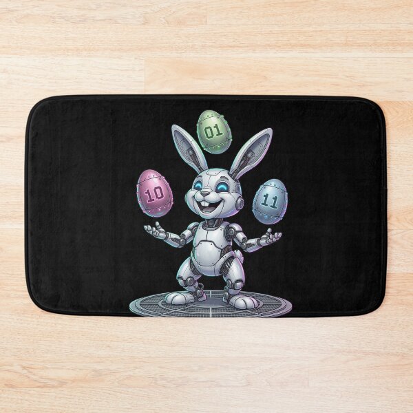 Item preview, 01 10 11 Binary Code Robot Bunny Programmer Tech designed and sold by FormalDehyena.