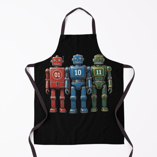 Item preview, 01 10 11 Retro Robots Binary Code Programmer designed and sold by FormalDehyena.