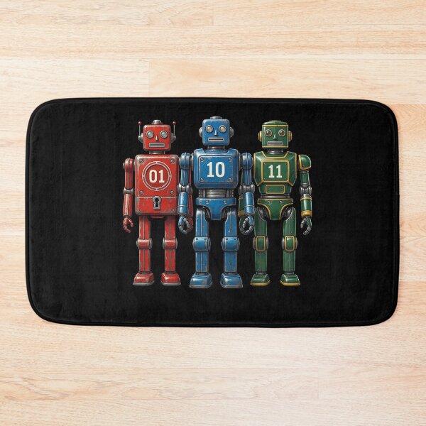 Item preview, 01 10 11 Retro Robots Binary Code Programmer designed and sold by FormalDehyena.