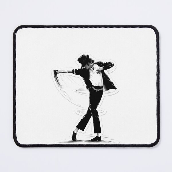 Item preview, Michael Jackson Dance Pose Black & White Stylish Sticker | King of Pop Art designed and sold by ClickToSticker.