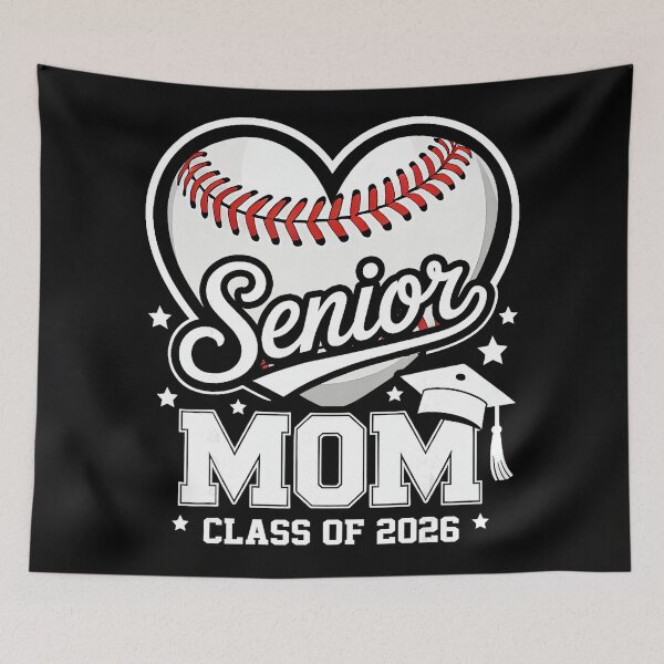 Item preview, Senior Mom Class of 2026 Baseball Heart  designed and sold by miaa-artistshop.