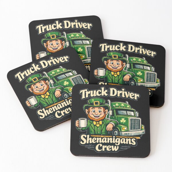 Artikelvorschau, LKW-Fahrer-Eskapaden, Crew-Humor zum St. Patrick's Day entworfen und verkauft von LOL-N-LIFESTYLE.