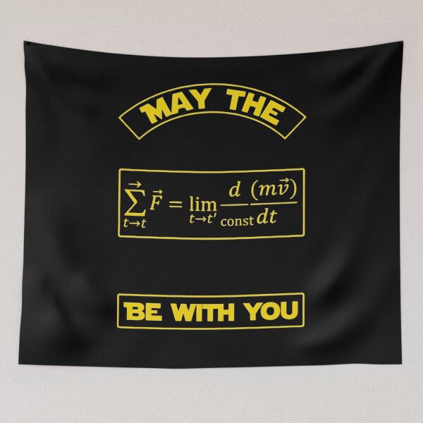Item preview, May The Physics Force Be With You Newton's Second Law Science Humor designed and sold by FormalDehyena.