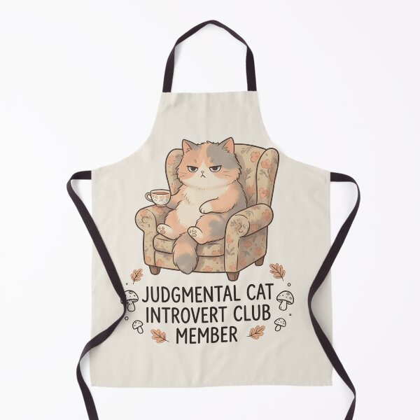 Item preview, Judgmental Cat Introvert Club Member – Funny Retro Social Anxiety designed and sold by ZyxDes.