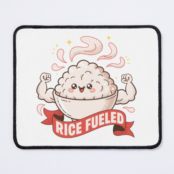 Item preview, Rice Fueled Cute Anime Food Power designed and sold by IslandTyped.