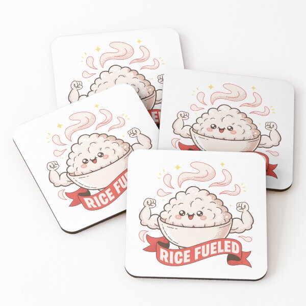 Item preview, Rice Fueled Cute Anime Food Power designed and sold by IslandTyped.