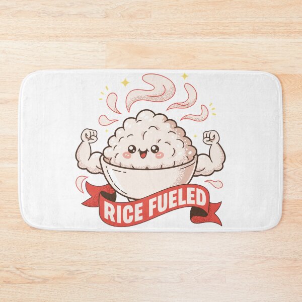 Item preview, Rice Fueled Cute Anime Food Power designed and sold by IslandTyped.