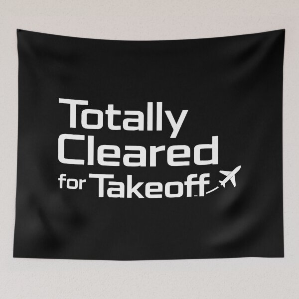 Item preview, Totally Cleared For Takeoff Minimalist Aviation designed and sold by SplashTastic.