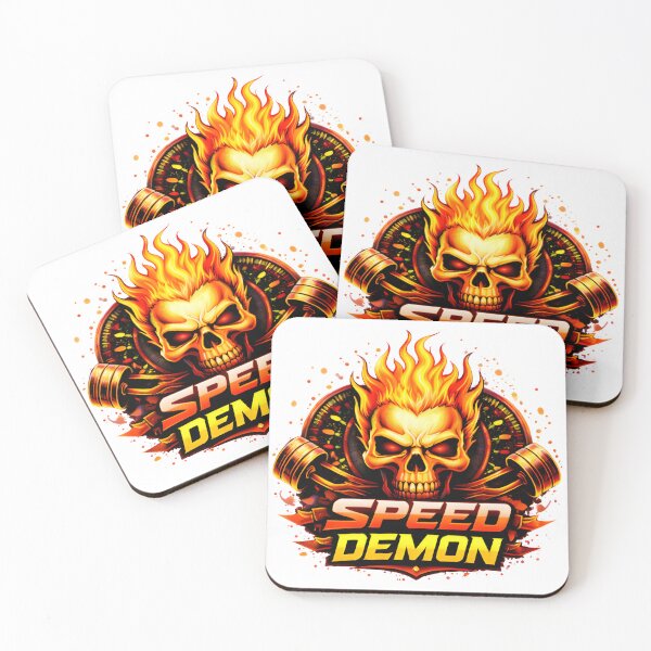 Item preview, Speed Demon Flaming Skull Racing Design designed and sold by R-B-Colors.