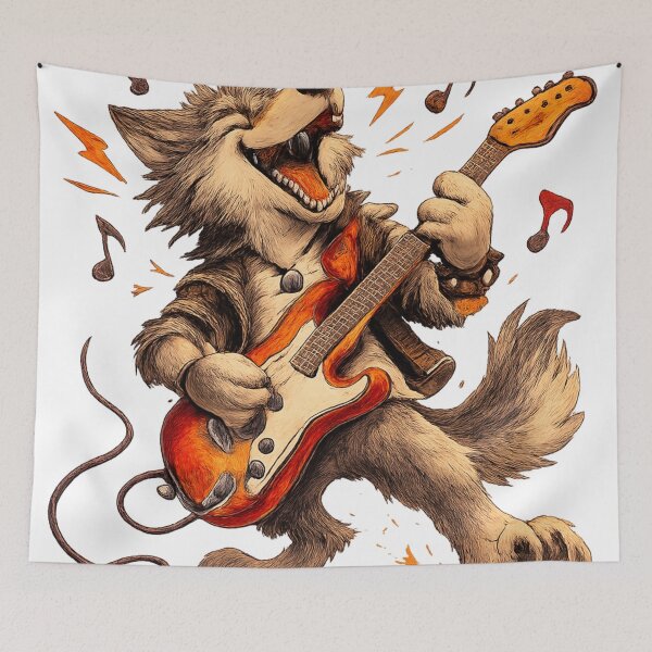Item preview, Rockstar Wolf Guitarist designed and sold by photoparadise22.
