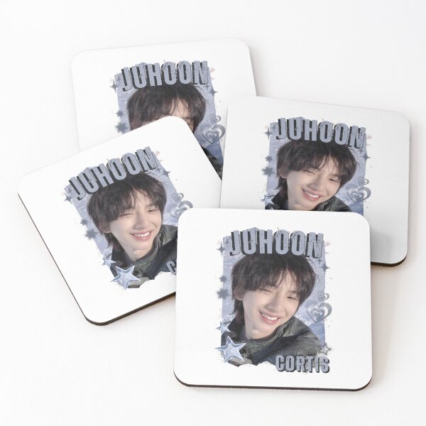 Item preview,  CORTISs Juhoon Kpop Boy Group Black and White Collage Digital Art Portrait designed and sold by AJUNICE STUDIO.