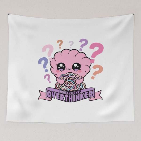 Item preview, Professional Overthinker Cute Anxious Brain designed and sold by IslandTyped.