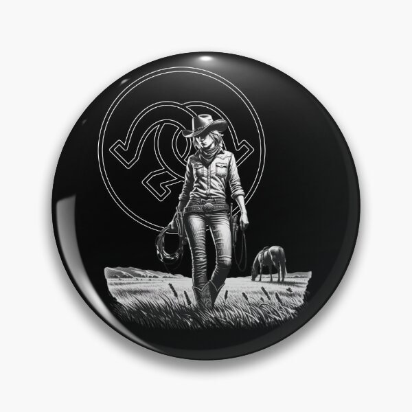 Item preview, Vintage Cowgirl with Lasso and Horse Western Scene designed and sold by EhrenGeneration.