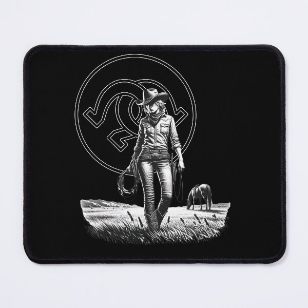 Item preview, Vintage Cowgirl with Lasso and Horse Western Scene designed and sold by EhrenGeneration.