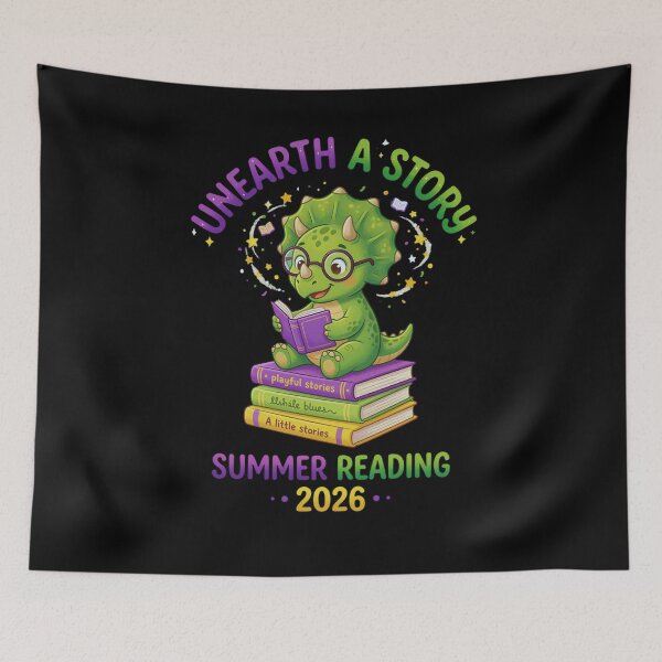 Item preview, Unearth A Story Summer Reading 2026 Dinosaur Kids Reader Student designed and sold by FormalDehyena.