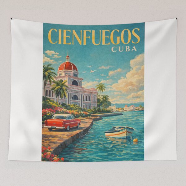 Item preview, Cienfuegos Cuba Jagua Bay Punta Gorda Palacio de Valle Coastal City designed and sold by Places On Earth.