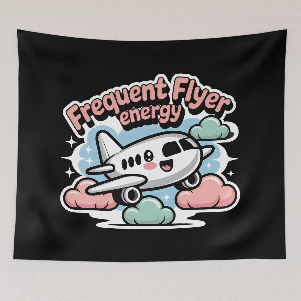 Item preview, Frequent Flyer Energy Kawaii Airplane designed and sold by SplashTastic.