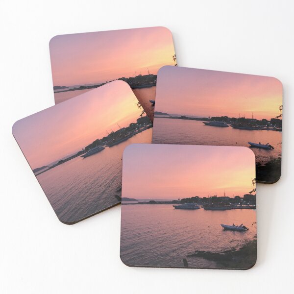 Item preview, Purple Sunset Over Greek Harbor designed and sold by T-C-P.