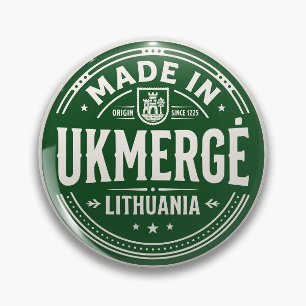 Item preview, Made in Ukmergė Lithuania Green Badge designed and sold by EimSol.