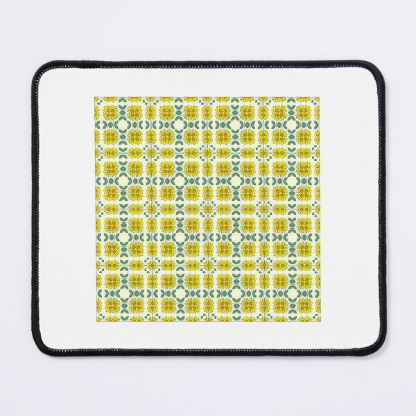 Item preview, Bright Yellow Sunflower Geometric Floral Pattern designed and sold by omencrawls.
