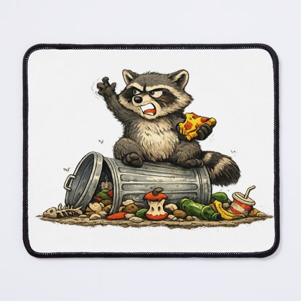Item preview, If You See Me Talking to Myself Just Move Along – Angry Raccoon Trash Can Pizza Graphic T-Shirt designed and sold by SillentDesign.