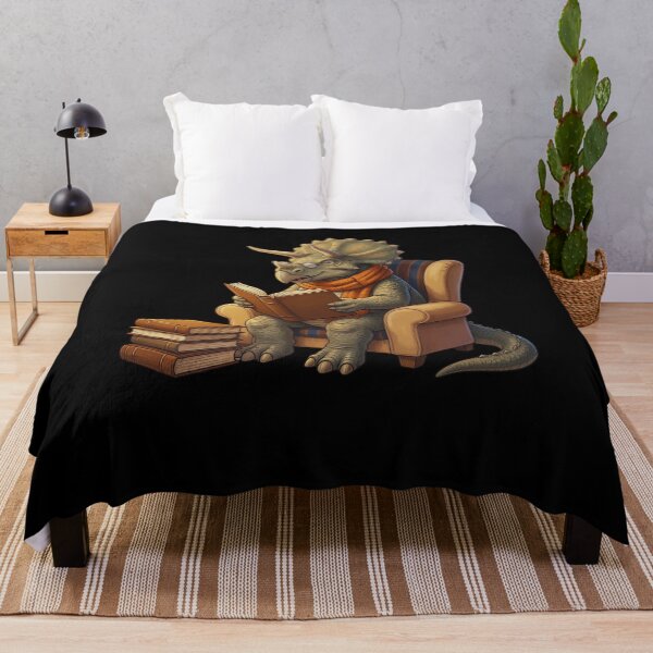 Item preview, Triceratops Reading Books Bookworm Reader designed and sold by FormalDehyena.