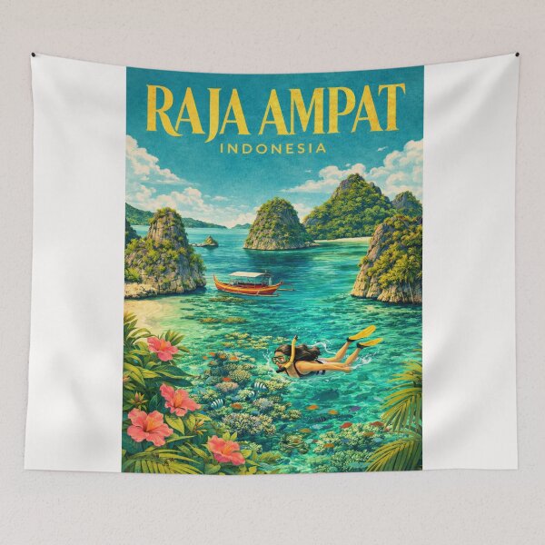 Item preview, Raja Ampat West Papua Indonesia Wayag Islands Dampier Strait Coral Reef designed and sold by Places On Earth.