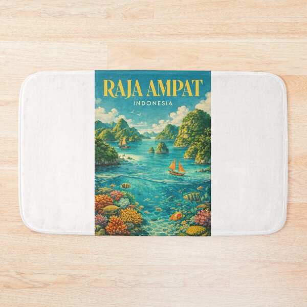 Item preview, Raja Ampat Indonesia Wayag Islands Misool Waigeo Coral Triangle Seascape designed and sold by Places On Earth.