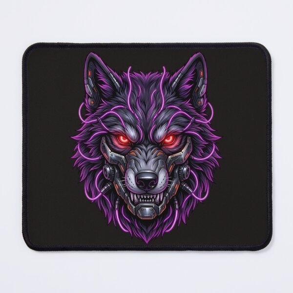 Item preview, Futuristic Cyberpunk Wolf - Neon Alpha Predator designed and sold by AlanyaArtX.