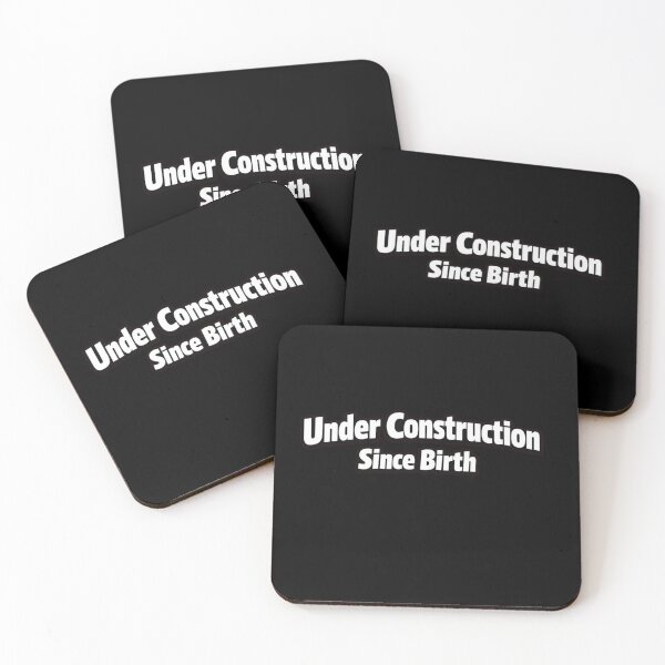 Item preview, Under Construction Since Birth – Funny Gym Quote designed and sold by Timeless Junction.