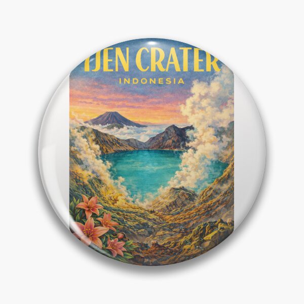 Item preview, Ijen Crater East Java Indonesia Kawah Ijen Sulfur Lake Volcano Landscape designed and sold by Places On Earth.