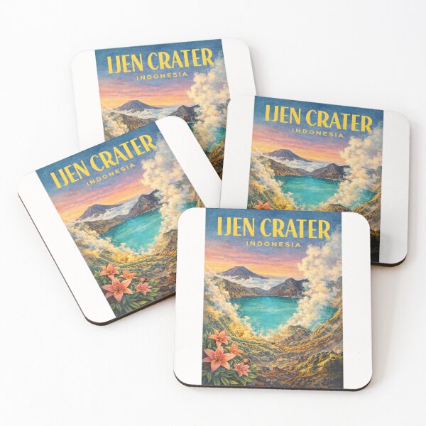 Item preview, Ijen Crater East Java Indonesia Kawah Ijen Sulfur Lake Volcano Landscape designed and sold by Places On Earth.