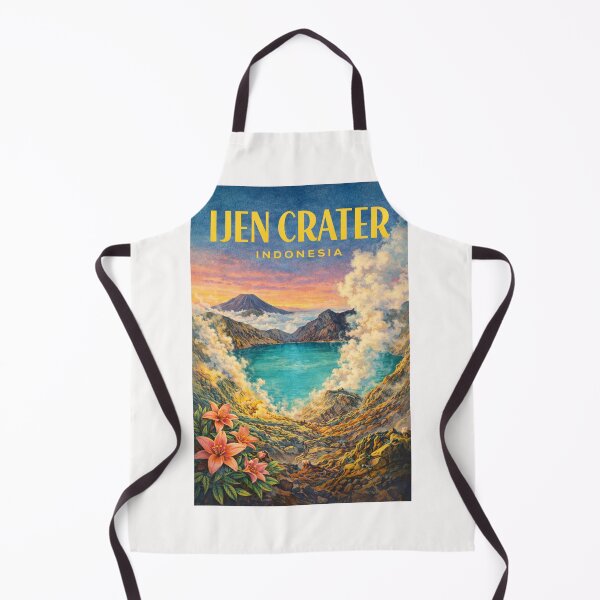 Item preview, Ijen Crater East Java Indonesia Kawah Ijen Sulfur Lake Volcano Landscape designed and sold by Places On Earth.