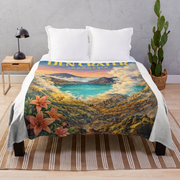 Item preview, Ijen Crater East Java Indonesia Kawah Ijen Sulfur Lake Volcano Landscape designed and sold by Places On Earth.