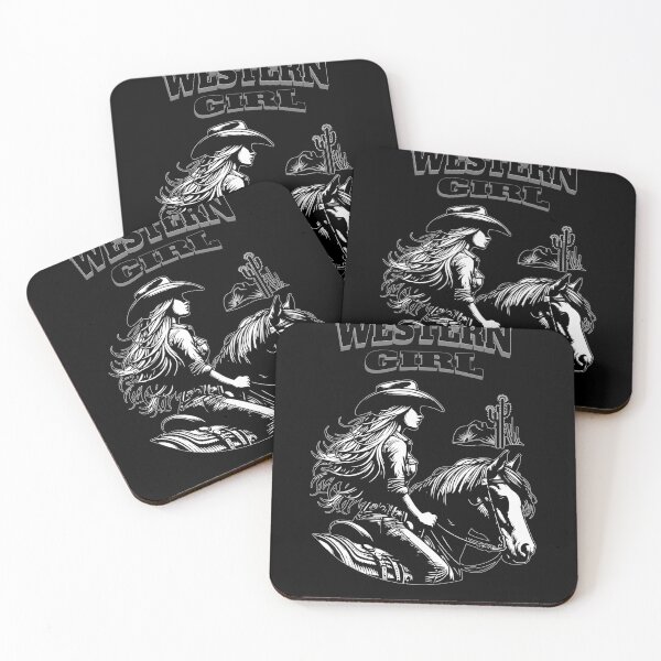 Item preview, Vintage Western Girl Horse Riding Western Desert Scene designed and sold by EhrenGeneration.