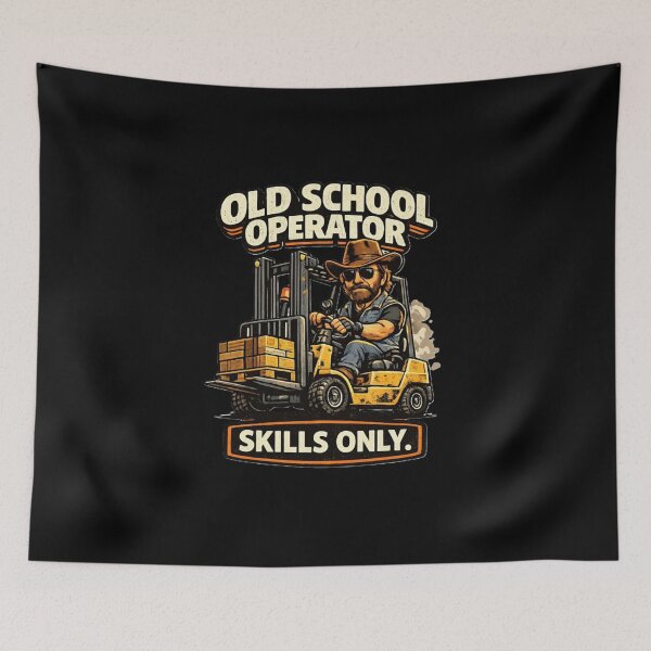 Item preview, Forklift Operator Old School Skills Only designed and sold by RetroNibylander.