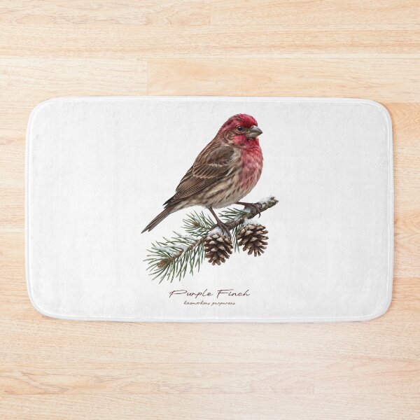 Item preview, Purple Finch on Snowy Pine Tree designed and sold by Takeda-art.