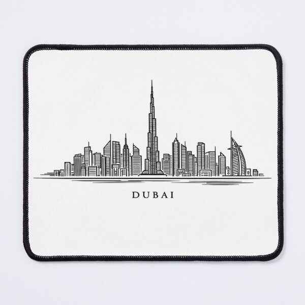 Item preview, Dubai Line Art | Dubai Skyline Outline | Burj Khalifa Burj Al Arab Minimalist Illustration designed and sold by CLOUTKULT.
