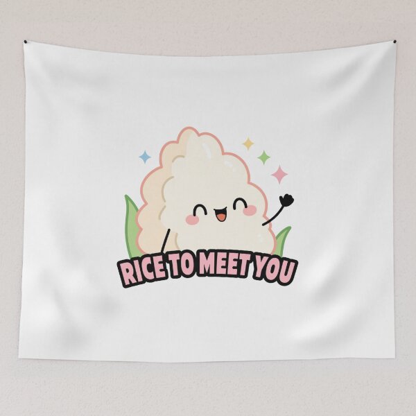Item preview, Rice To Meet You Cute Pun designed and sold by IslandTyped.