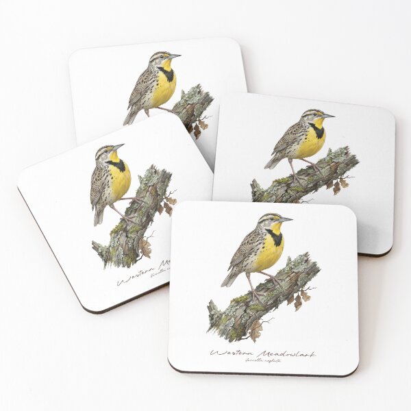 Item preview, Western Meadowlark on Mossy Branch designed and sold by Takeda-art.