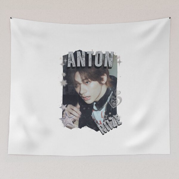 Item preview, Riizee Anton Kpop Boy group Celebrity Illustration korean pop art Scrapbook Collage Cozy Y2K Vintage Design designed and sold by AJUNICE STUDIO.