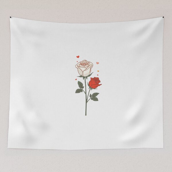 Item preview, White and red rose  designed and sold by uunaa.