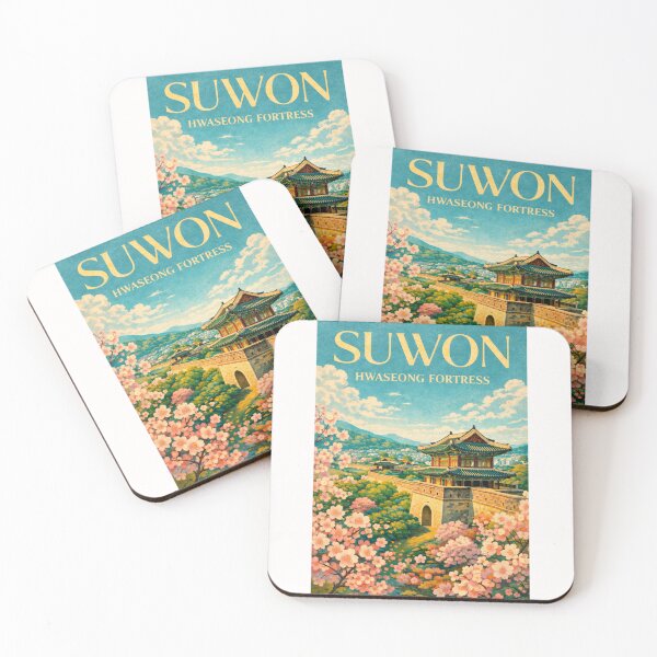 Item preview, Suwon South Korea Hwaseong Fortress Cherry Blossom Gyeonggi Province City designed and sold by Places On Earth.