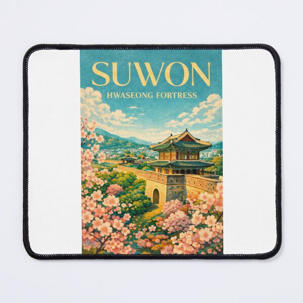 Item preview, Suwon South Korea Hwaseong Fortress Cherry Blossom Gyeonggi Province City designed and sold by Places On Earth.
