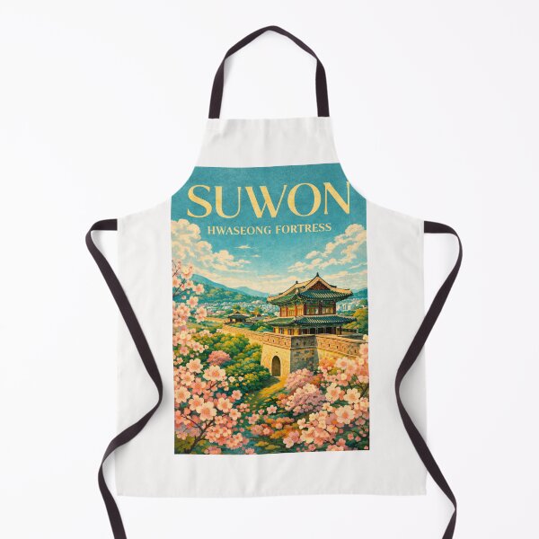 Item preview, Suwon South Korea Hwaseong Fortress Cherry Blossom Gyeonggi Province City designed and sold by Places On Earth.
