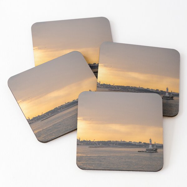 Item preview, Istanbul Sunset Skyline with Lighthouse and Bosphorus View designed and sold by VisualMoodFoto.