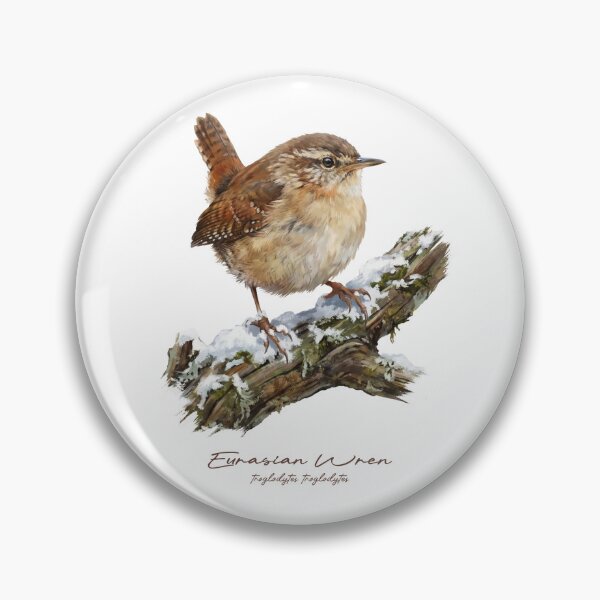 Item preview, Eurasian Wren on Snowy Branch designed and sold by Takeda-art.